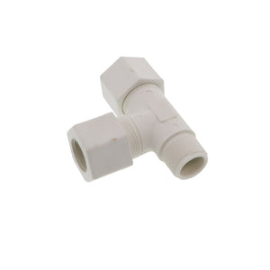 JACO 75-14-12-P-PG Polypropylene Male Run Tee 7/8 OD Tube x 3/4 MPT