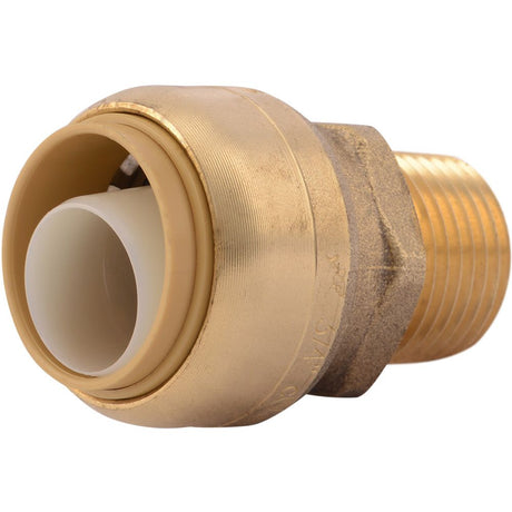 SharkBite® U138LF Lead-Free Brass Push-to-Connect Male Adapter - 3/4" x 1/2" MPT Bullnose