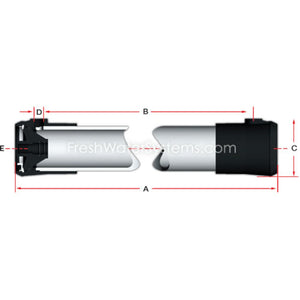 AXEON 200519 2.5 x 21 PVC Membrane Housing