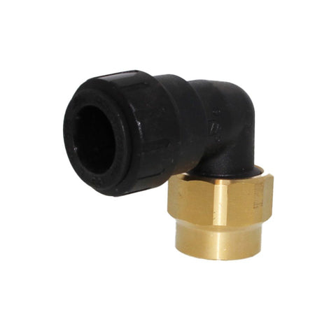 John Guest ProLock Female Elbow Connector NPS - 3/4 CTS x 3/4 NPS [Brass Nut]