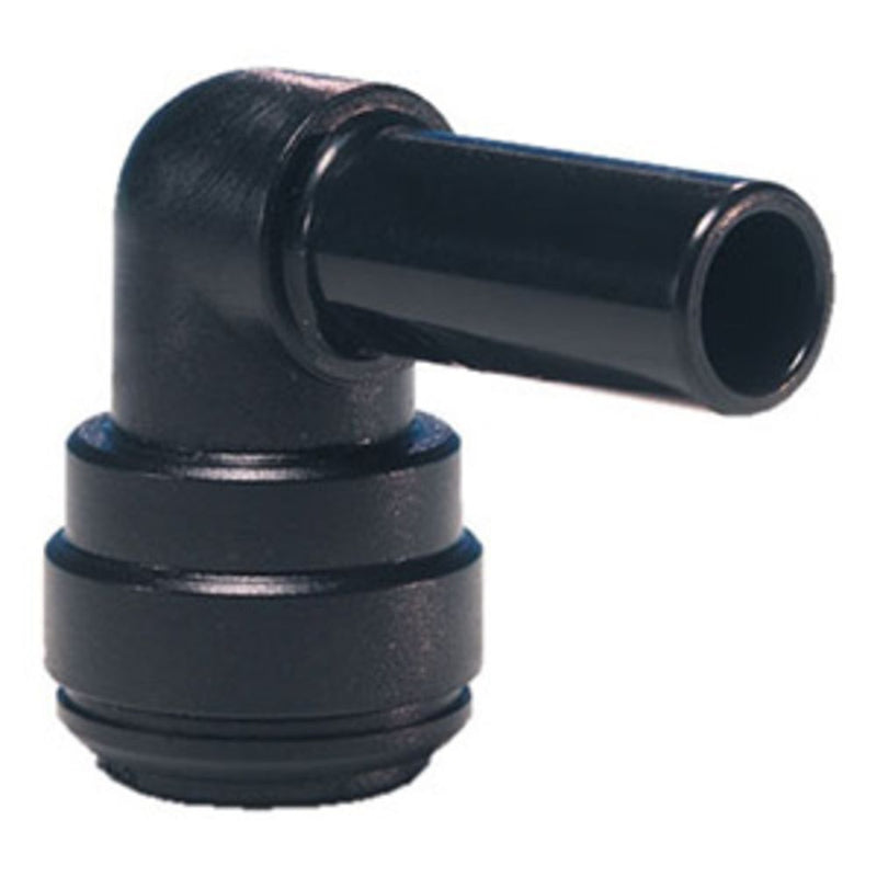 John Guest Stem Elbow BLACK ACETAL - 12mm x 12mm OD Stem