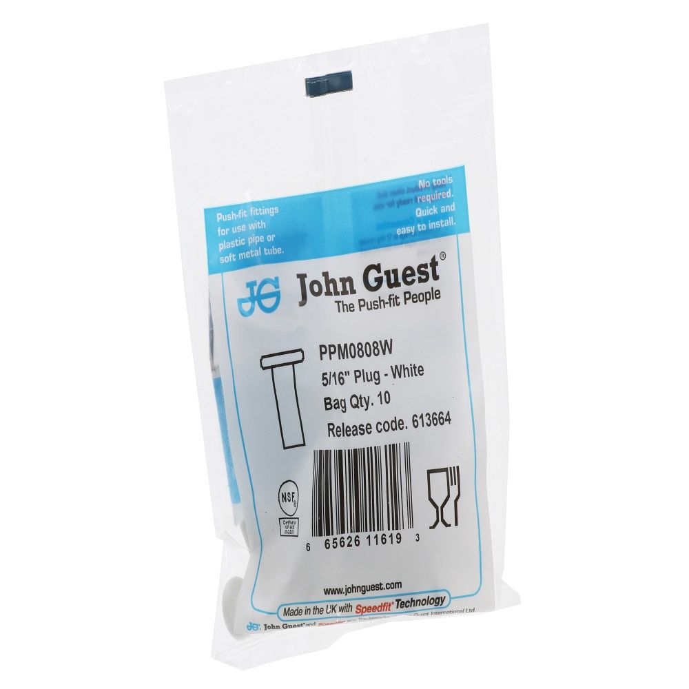 John Guest Plug Polypro - 5/16