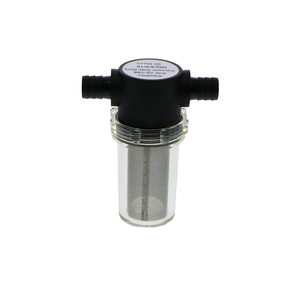 Inline T-Strainer 1/2" HB x 1/2" HB with 50 Mesh SS Filter Screen