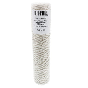 Neo-Pure 10" String Wound Natural Cotton Filter 20 Micron