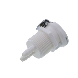 Colder PTC1602096 Non-Valved Panel Mount Hose Barb Coupling Body - 1/8 ID Barb