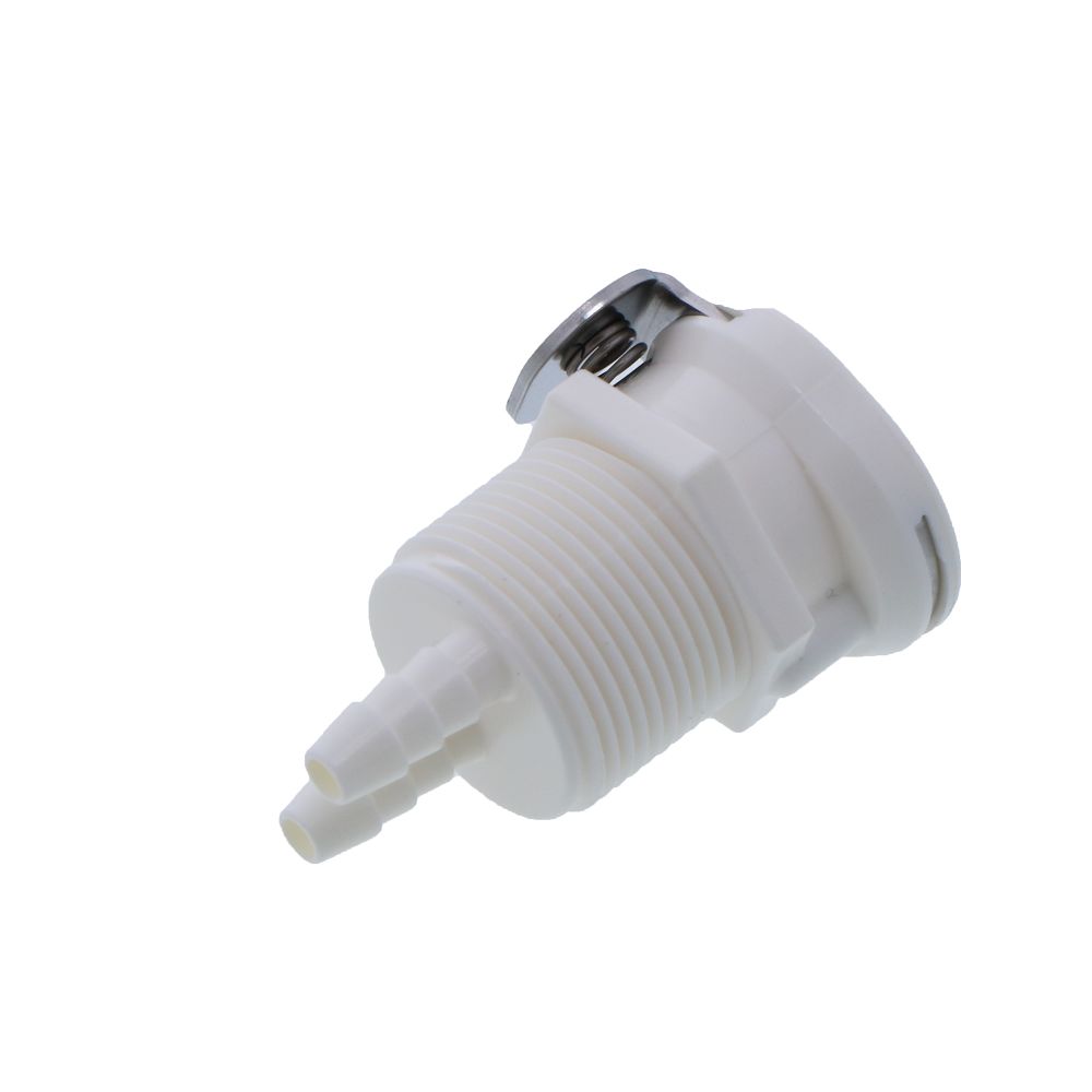 Colder PTC1602096 Non-Valved Panel Mount Hose Barb Coupling Body - 1/8 ID Barb