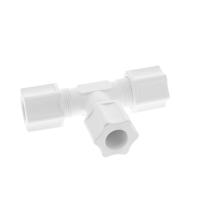 JACO 70-8-P-O Polypropylene Union Tee 1/2 OD Tube x 1/2 OD Tube x 1/2 OD Tube