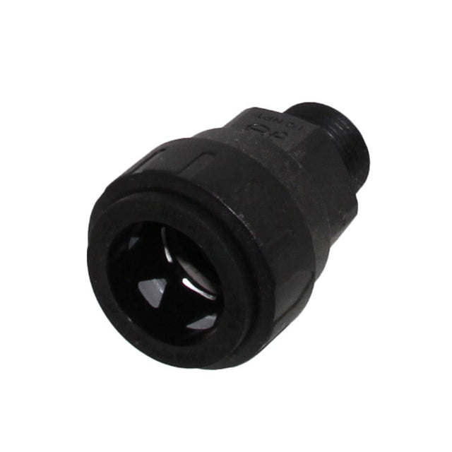 John Guest Black Male Connector - 3/4 CTS x 1/2 NPT