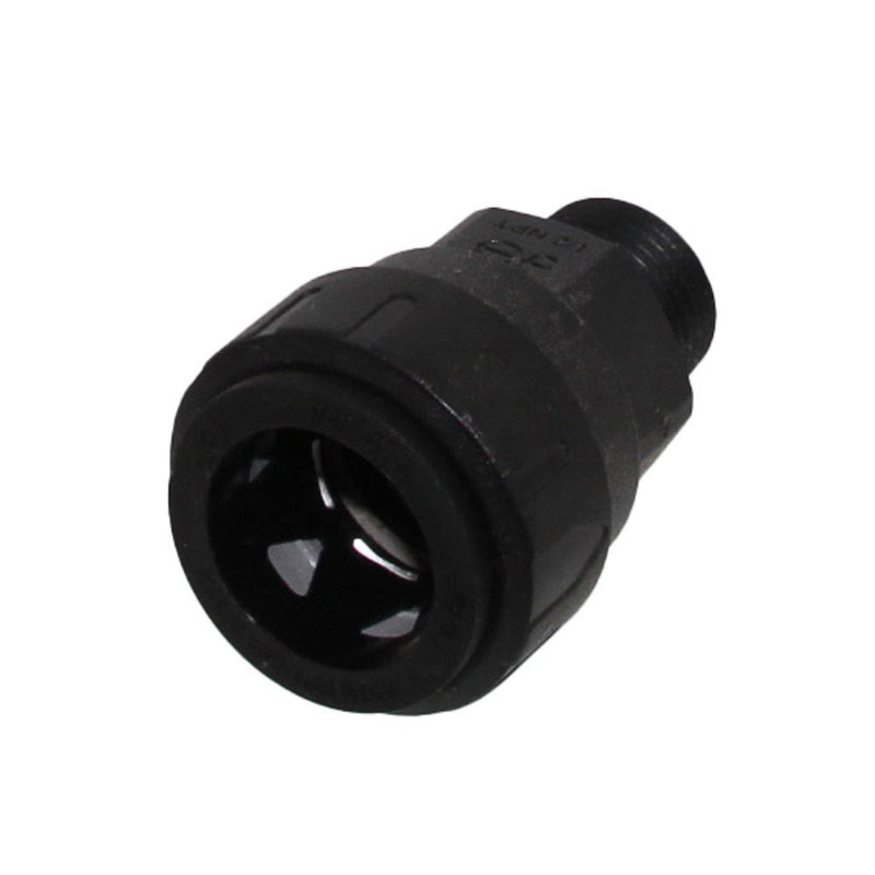 John Guest Black Male Connector - 1 CTS x 1 NPT