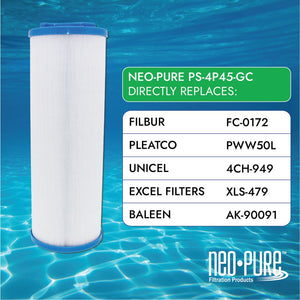 Neo-Pure PS-4P45-GC Pool and Spa Filter 4-15/16" x 13-1/2"