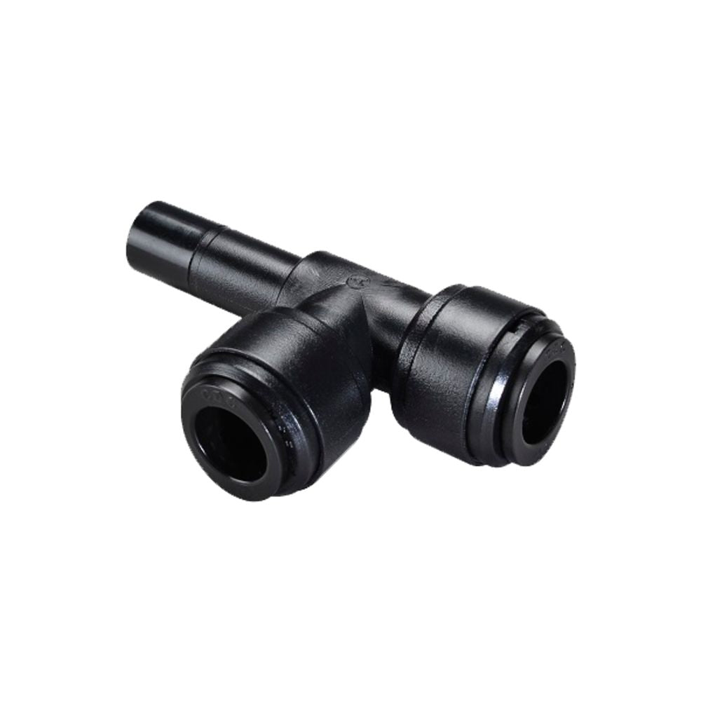 NeoFit - Acetal Black Stem Run Tee 1/2" tube x stem 1/2"