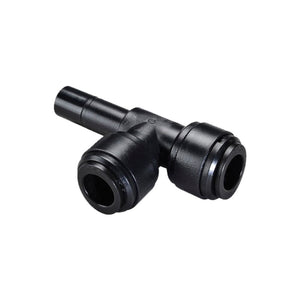 NeoFit - Acetal Black Run Stem Tee 6mm tube x stem 6mm