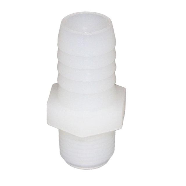 Male Barb Adapter - 5/8 ID x 3/8 MNPT - Natural Nylon