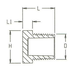 Pipe Plug Hex Head - 1/4" NPT Polypro Black