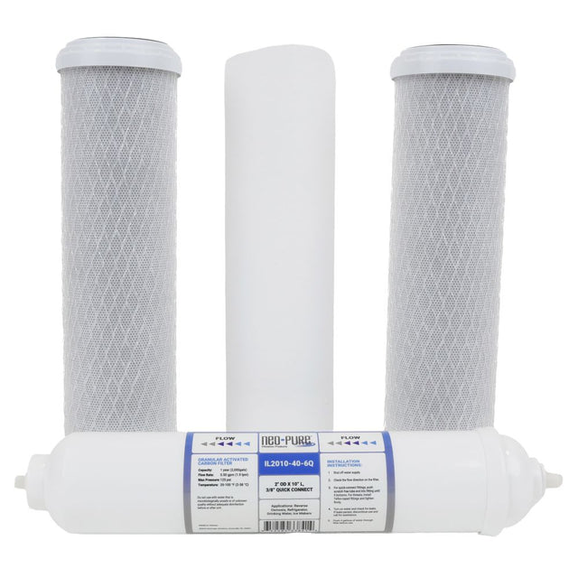 Purwater PW-RO4L and TGI-525 RO System Replacement Prefilter and Postfilter Kit