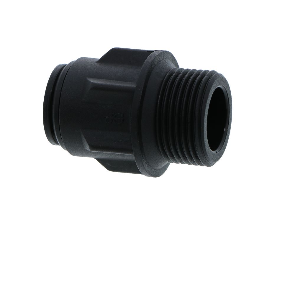John Guest Male Connector BLACK ACETAL - 15mm x 3/4 BSP