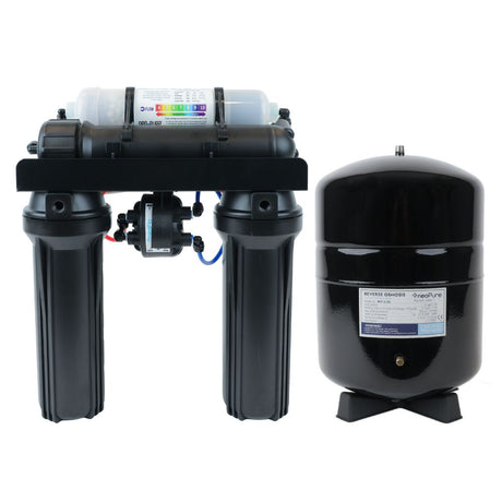 neoPure 4 Stage 75 GPD Residential Full Solution RO System, Alkaline Remineralizer, 0.5µ Post Filter and Permeate Pump