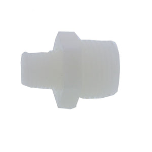 Nipple Hex - 1/2" MPT x 1/4" MPT Natural Nylon