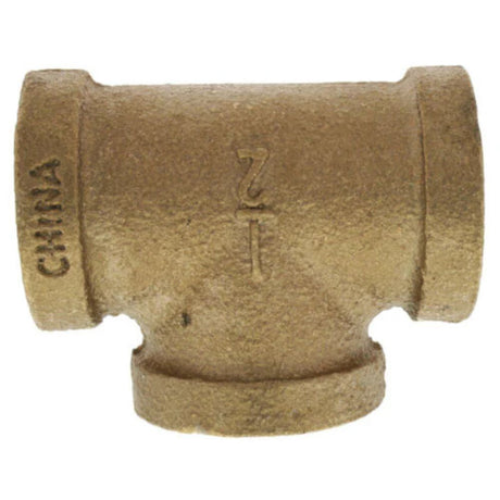 Lead-Free Brass Tee BT-121212 - 1/2 FPT x 1/2 FPT  x 1/2 FPT