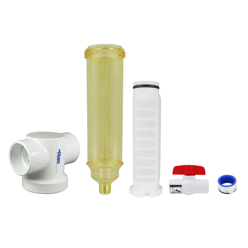 Rusco Chemically Resistant Spin Down Filter T Style 1-1/2" PE - 30 Mesh [533 micron]