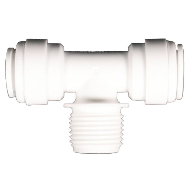 Male Branch Tee Acetal 3/8 qc x 3/8 qc x 3/8 MNPT Branch