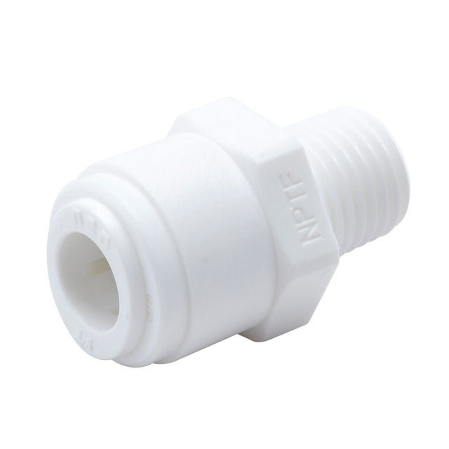 NeoFit - Acetal White Male Connector 3/8" tube x 1/4"NPTF