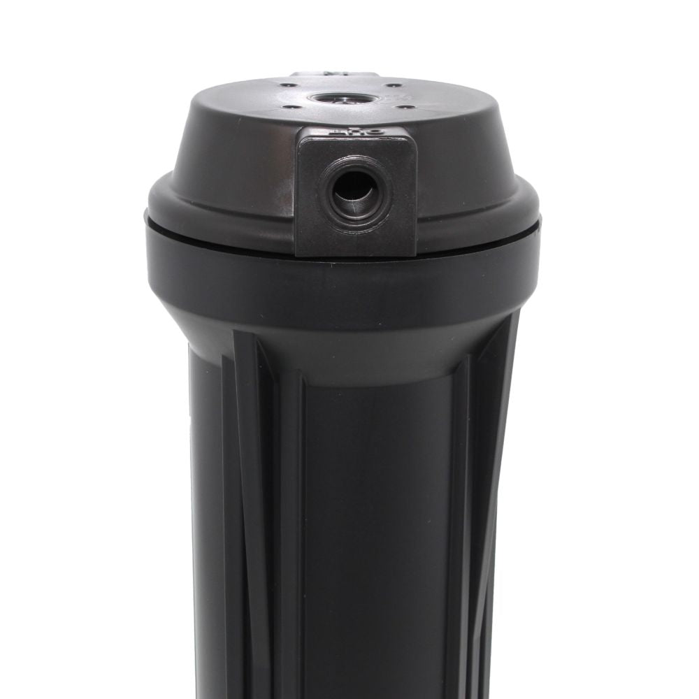 10" Neo-Pure SlimLine Flat Cap Housing NSF Black Cap/Black Sump 3/8" No Pressure Relief