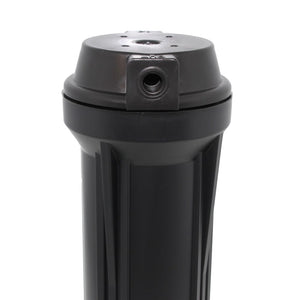 10" Neo-Pure SlimLine Flat Cap Housing NSF Black Cap/Black Sump - 1/4" No Pressure Relief