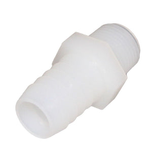 Male Barb Adapter - 5/8 ID x 3/8 MNPT - Natural Nylon