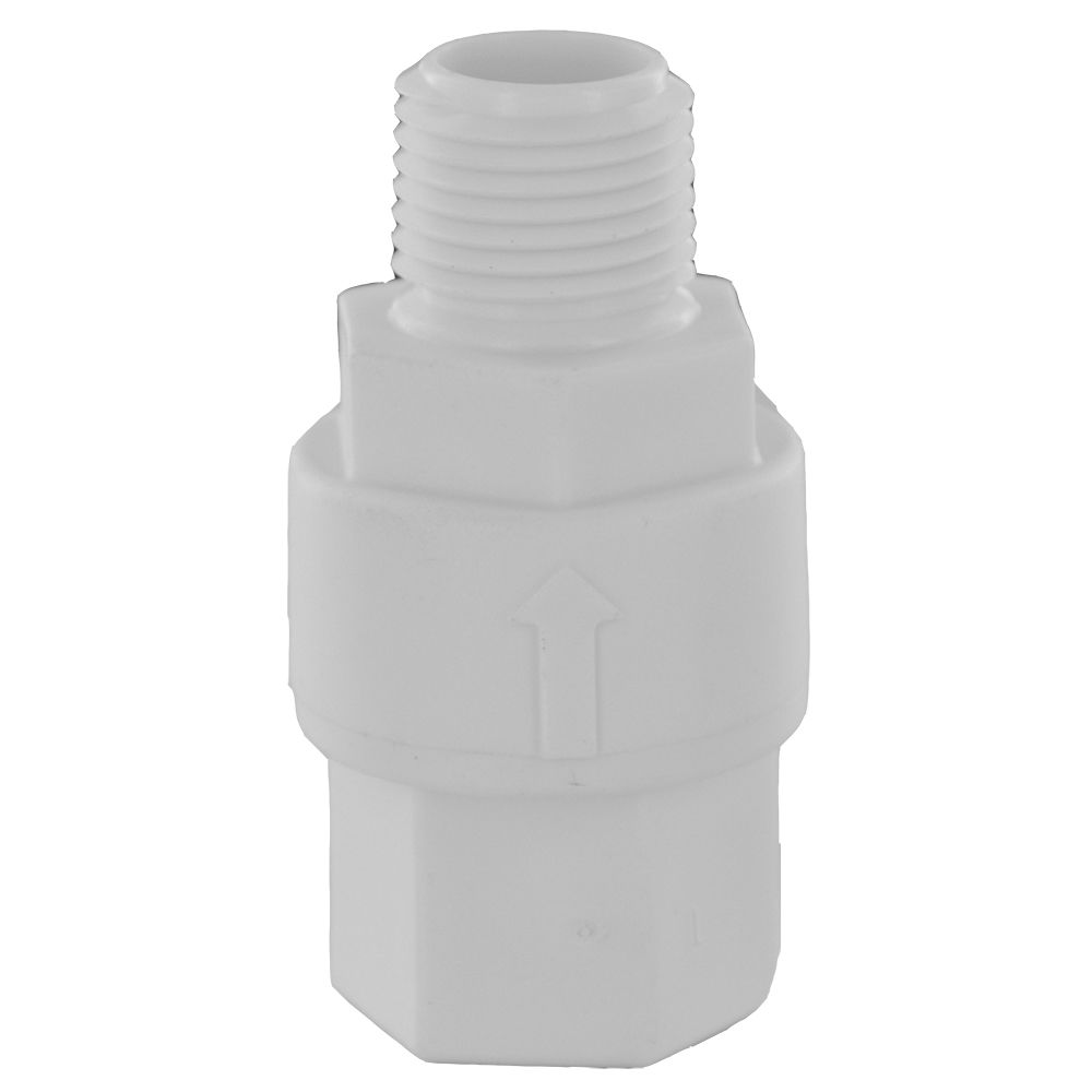 Poppet Check Valve 685 Series 1/2 FPT x 1/2 MPT, 1/3 psi, EPM SS Spring