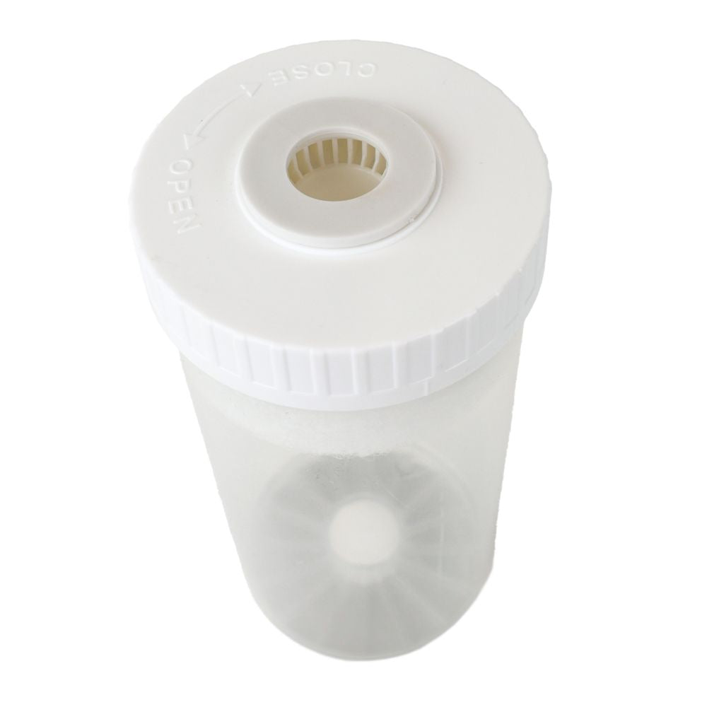 4-1/2" x 10" Refillable Empty Cartridge Clear Body, White Cap