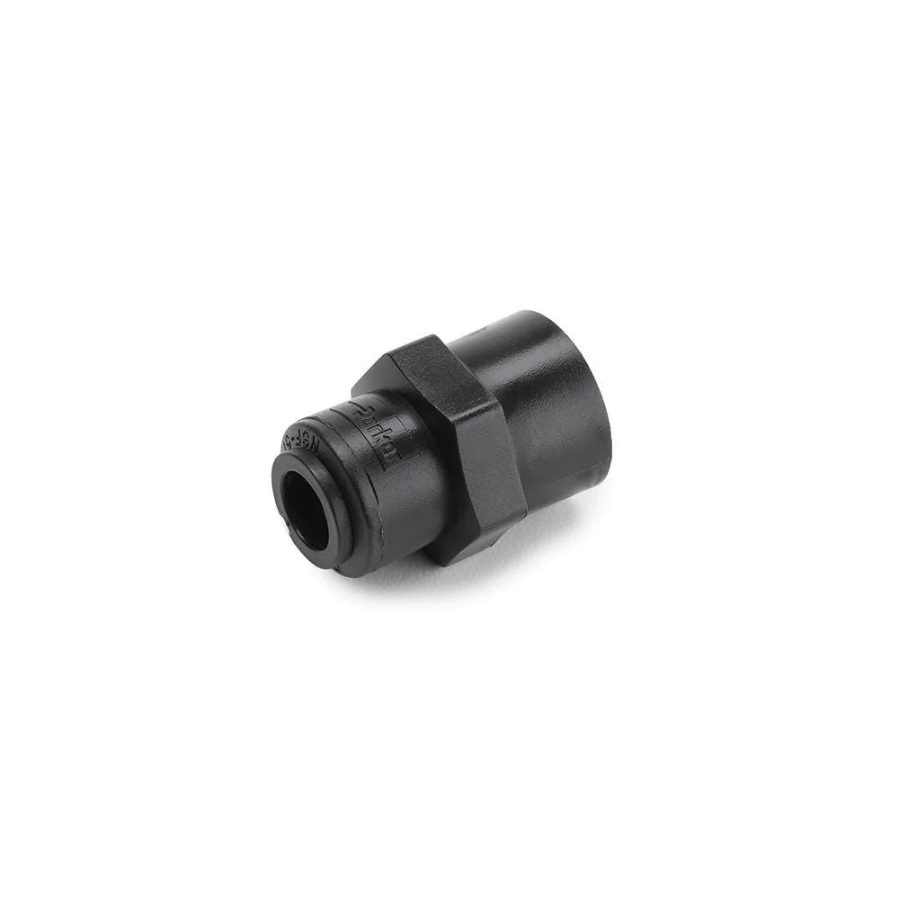 Black Kynar PVDF Female Connector - 1/4 x 1/8 NPTF