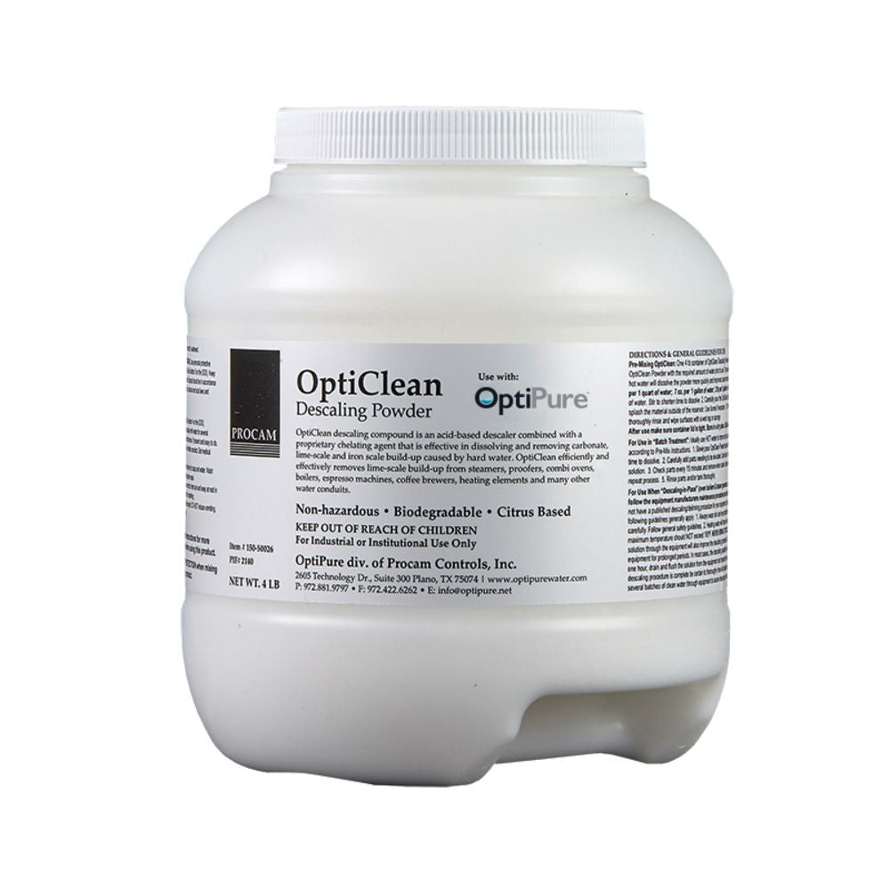 Optipure OptiClean Descaling Compound; Case of 4 - 4LB. Bottles