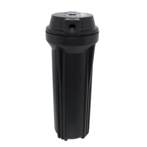 10" Neo-Pure SlimLine Flat Cap Housing NSF Black Cap/Black Sump - 1/4" No Pressure Relief