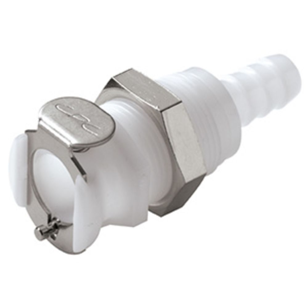 PLC16005 Panel Mount Hose Barb Coupling Body 5/16 ID Barb