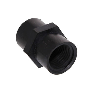 Union Coupler 1/2 FNPT x 1/2 FNPT - Black Polypropylene