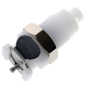 PMCD1601 Valved Panel Mount Hose Barb Coupling Body 1/16 ID Barb