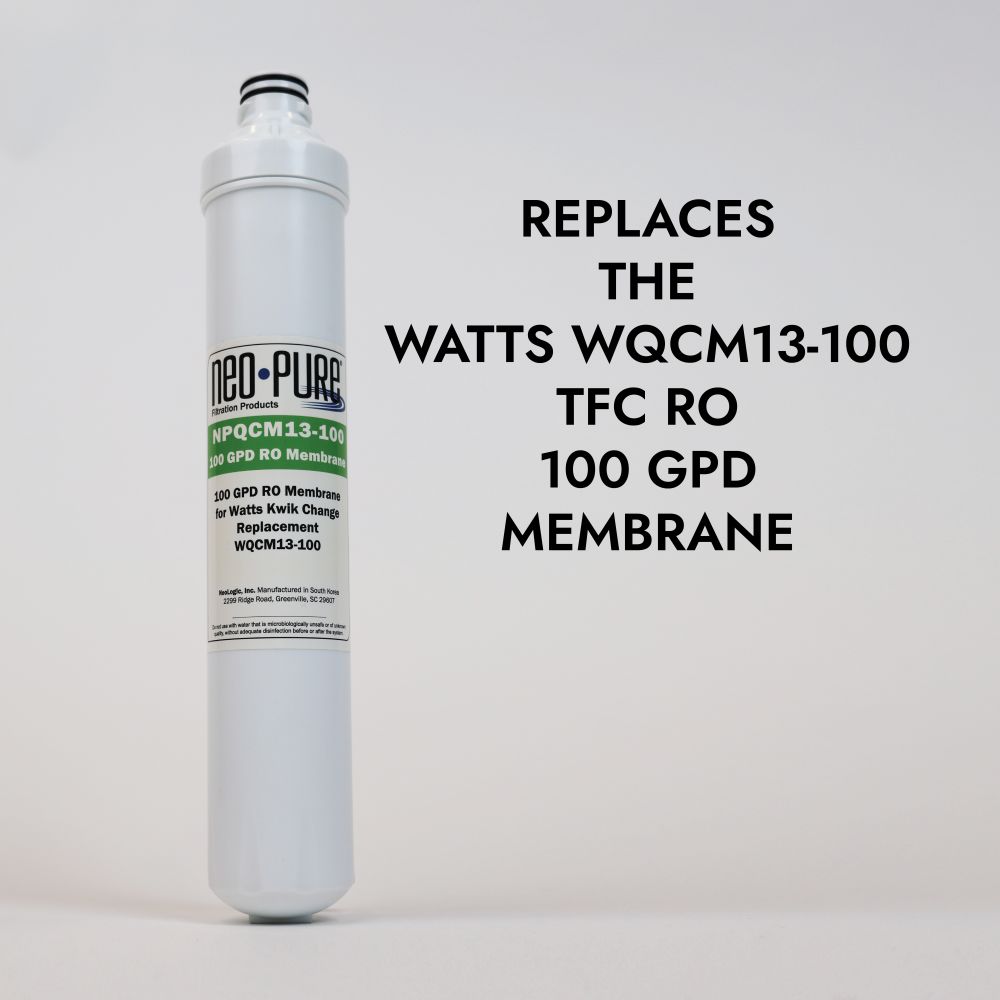 Neo-Pure Kwik Change 13" RO Membrane Filter 100 GPD Replacement For Watts WQCM13-100