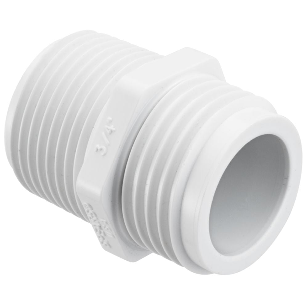 Garden Hose Adapter Male PVC - 3/4 MGHT x 3/4 MNPT
