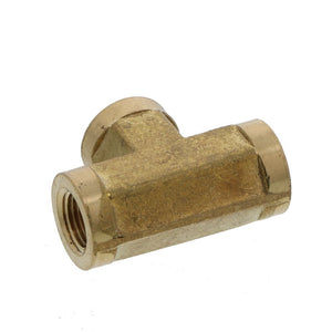 Brass Female FNPTF Tee - 1/8 x 1/8 x 1/8
