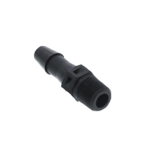 FitQuik Nylon Thread to Tube Straight Fitting - 1/8 NPT to 1/4 ID Barb - Black