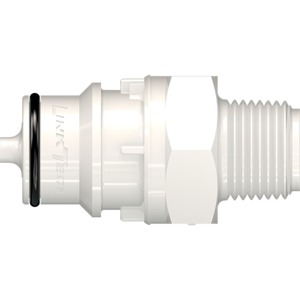 LinkTech 60PS Series Male Thread Male, Valved, 3/8" MNPT, Polysulfone, EPDM