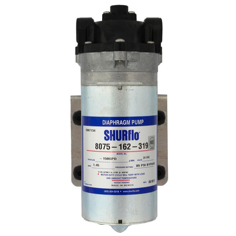 SHURflo 8075-162-319 Silver Series RO Booster Pump 150 GPD 90 PSI 24V