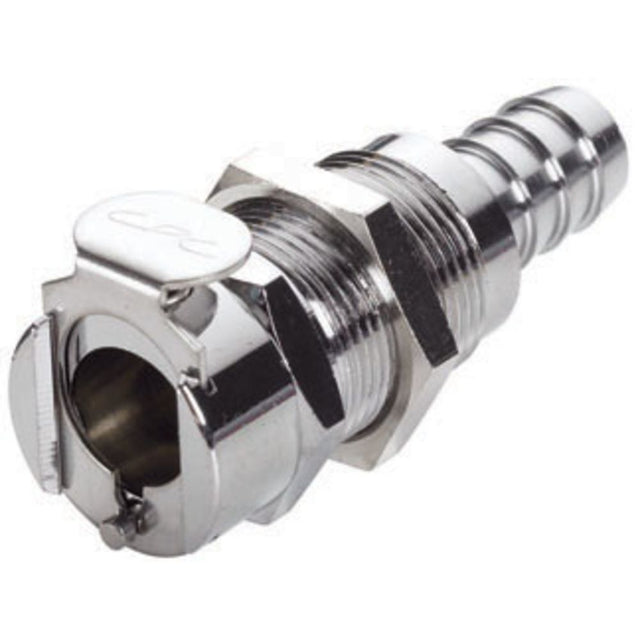 LC16006 Panel Mount Hose Barb Coupling Body 3/8 ID Barb