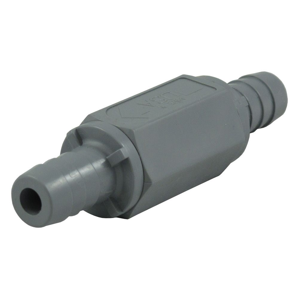 Check Valve 426 Series PVC Gray 1/2" OD Barb BUNA