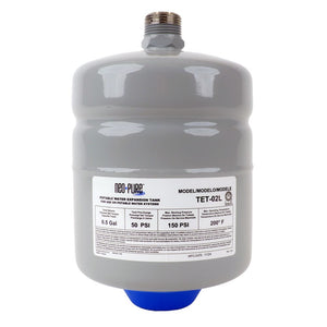 Neo-Pure Thermal Expansion Tank 0.52 gal [2 Liter] 3/4 MNPT - Gray