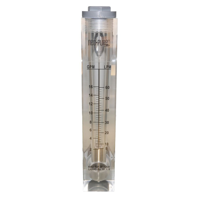Neo-Pure Panel Mount Flowmeter 0.5-5GPM 1/2" MNPT