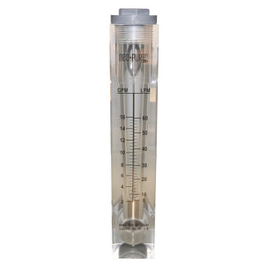 Neo-Pure Panel Mount Flowmeter 0.2-2GPM 3/8" MNPT