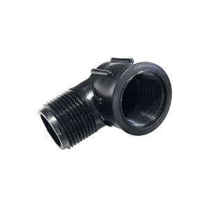 Black Polypropylene 90 Degree Street Elbow 3/4 MPT x 3/4 FPT