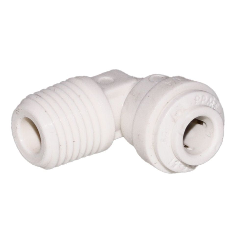John Guest Fixed Elbow NPTM Polypro - 3/8 x 1/4 NPTM